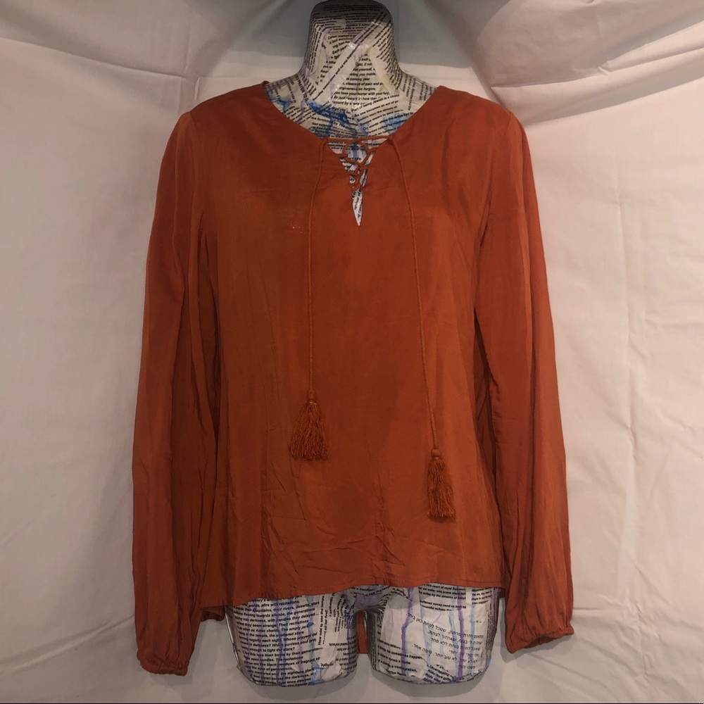 Orange Boho Top